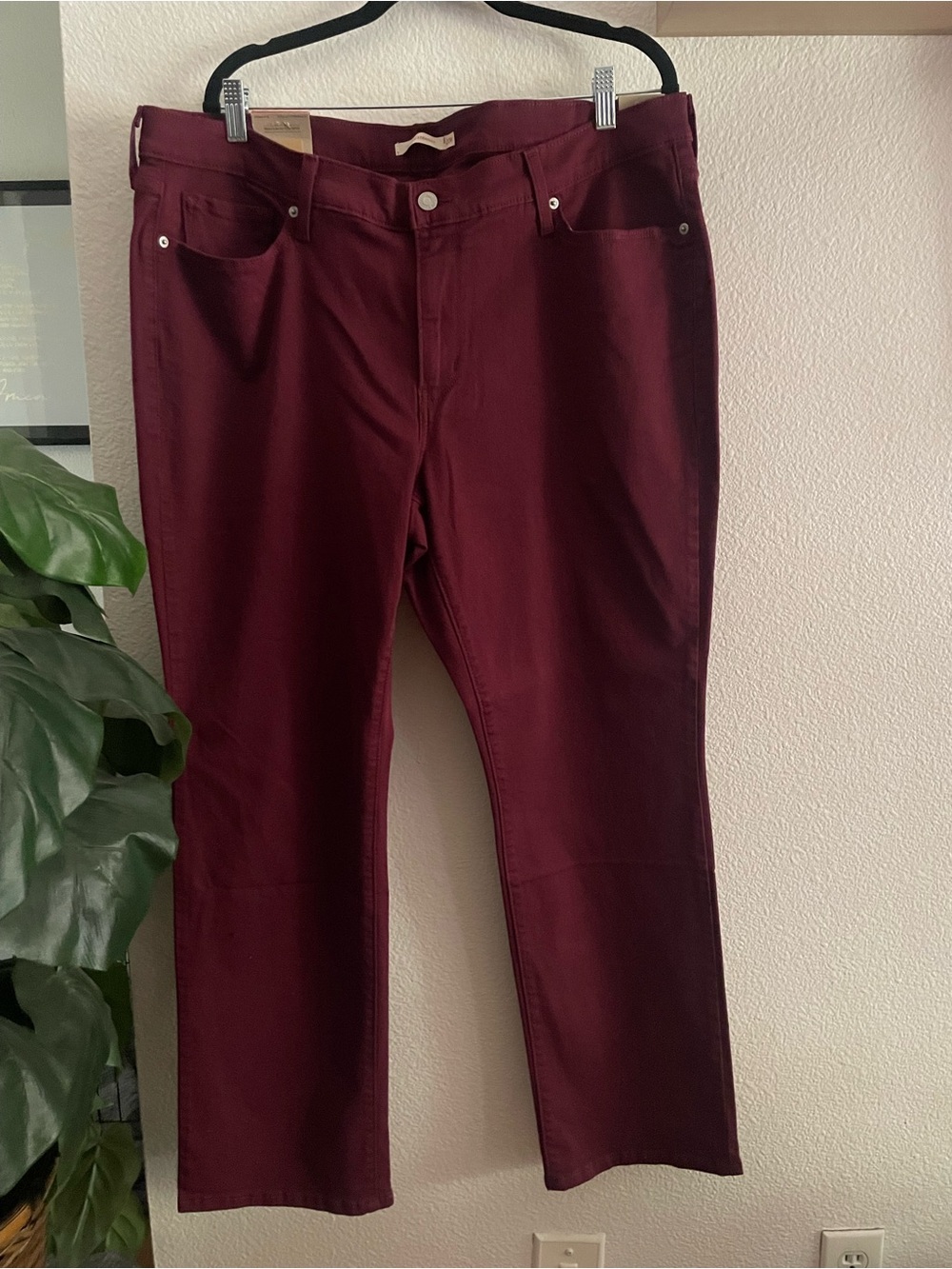 Levi’s Classic Wine Burgundy Straight-Leg Pants